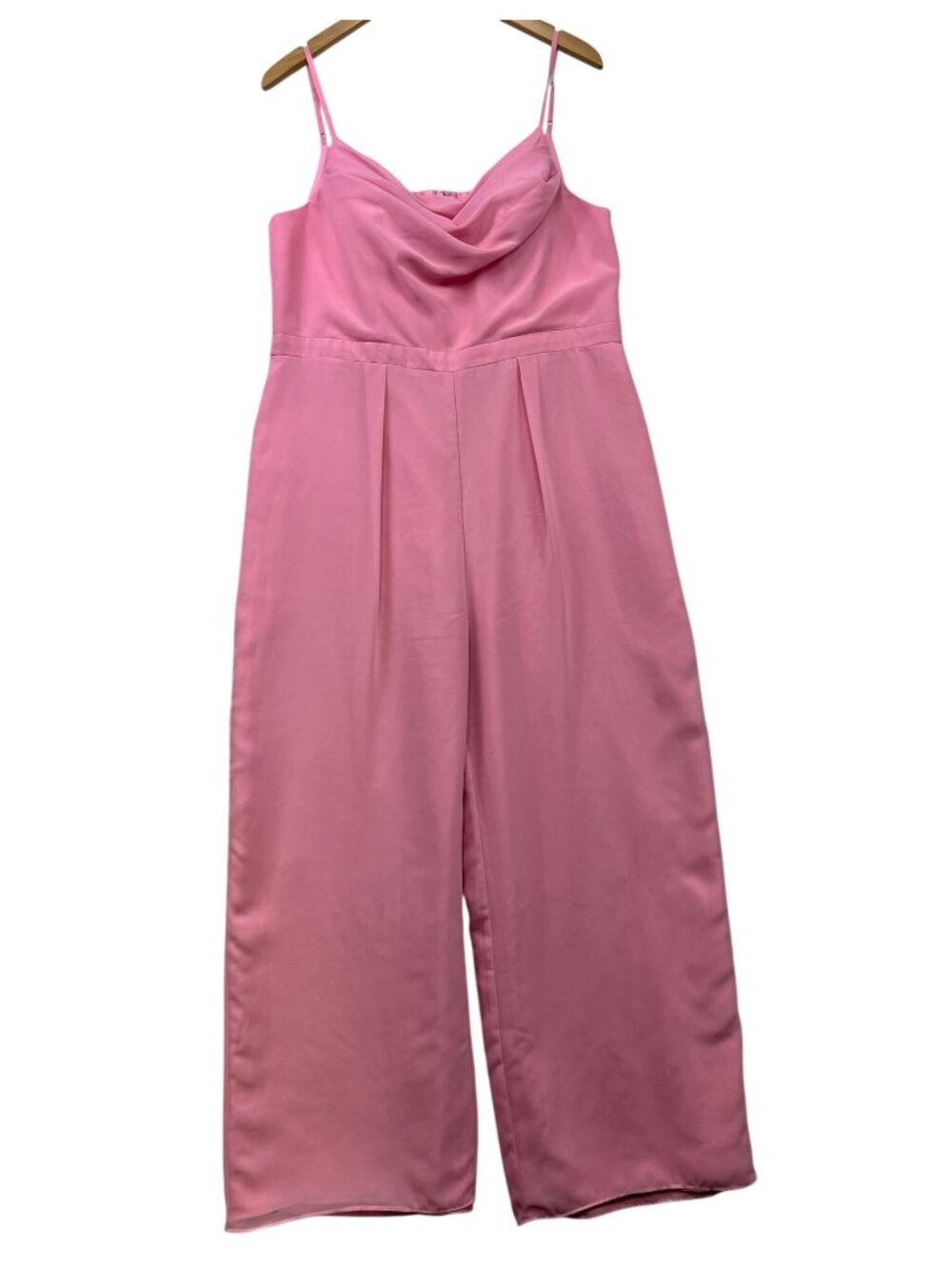Revelry Women's Sleeveless Wide Leg Cowl Neck Chiffon Cocktail Jumpsuit 18 Pink